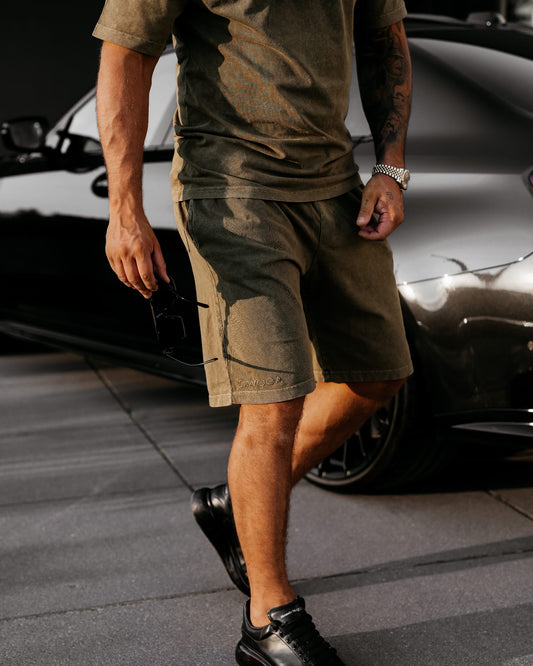 OLAVOGA Spodenki męskie dresowe klasyczne O LA VOGA Men MION KHAKI