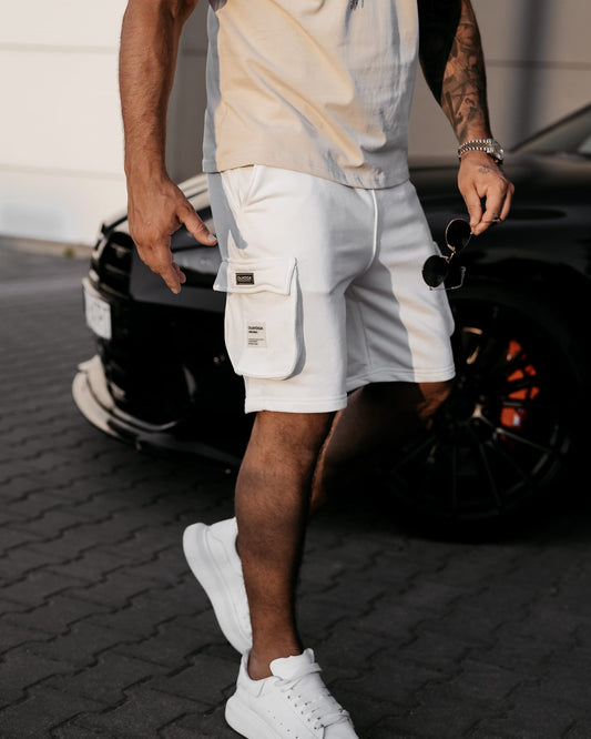 OLAVOGA spodenki męskie białe sportowe O La Voga TAFA ECRU