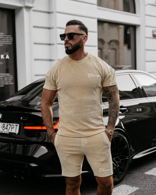 OLAVOGA KOMPLET WELUR MĘSKI O LA VOGA NIGHT THREAD JASNY BRĄZ