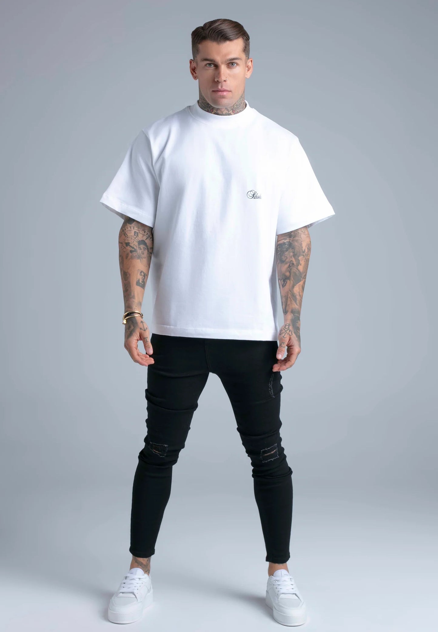 SIKSILK Spodnie Jeansy męskie czarne Skinny Jeans SS-28640 rozmiar 36 XL