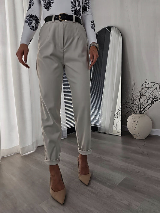 Spodnie CLASSY - jasny beż ROZMIAR L BY ME