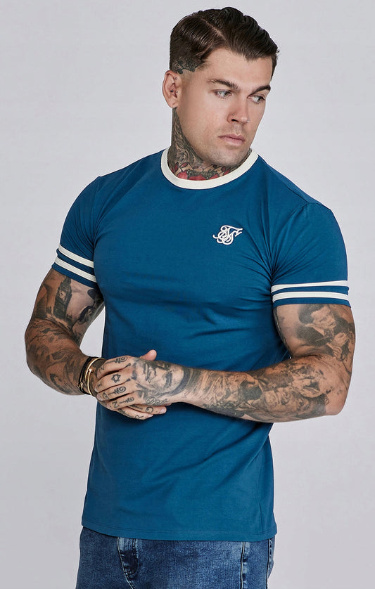 SIKSILK T-Shirt męski niebieski SS-26899 rozmiar S
