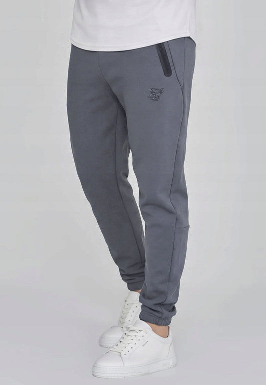 SIKSILK Spodnie Dresowe Męskie Niebieski Tapered Joggers SS-28282 rozmiar L