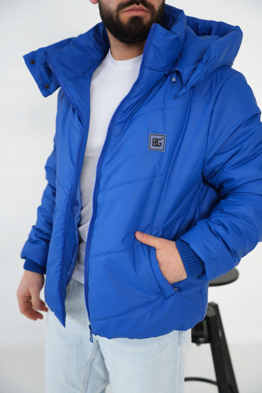 BRANDENBURG COUTURE Kurtka męska zimowa BG Winter niebieska chaber rozm. M