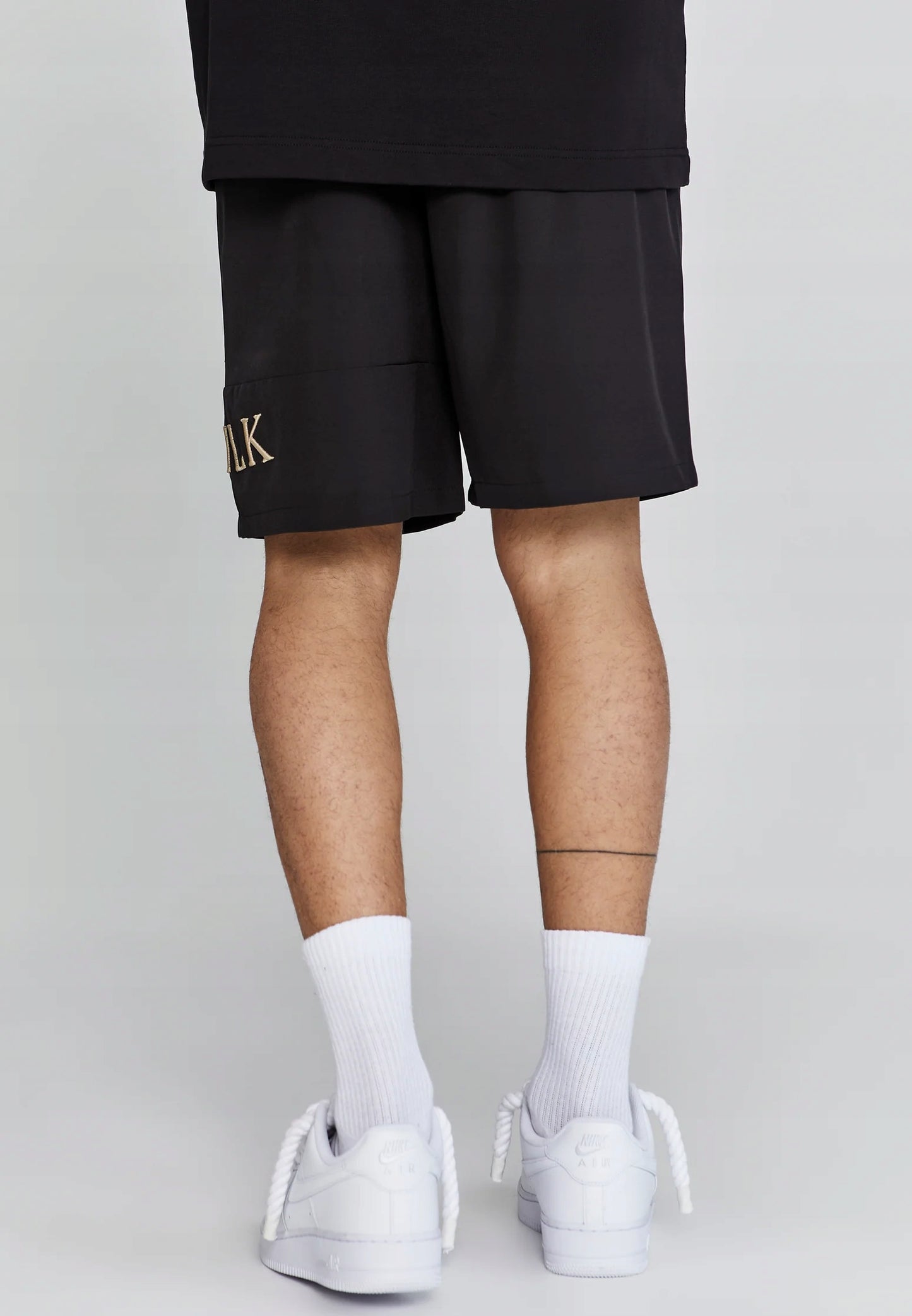 SIKSILK krótkie spodenki męskie czarne z siatką kąpielowe SS-26575 XL