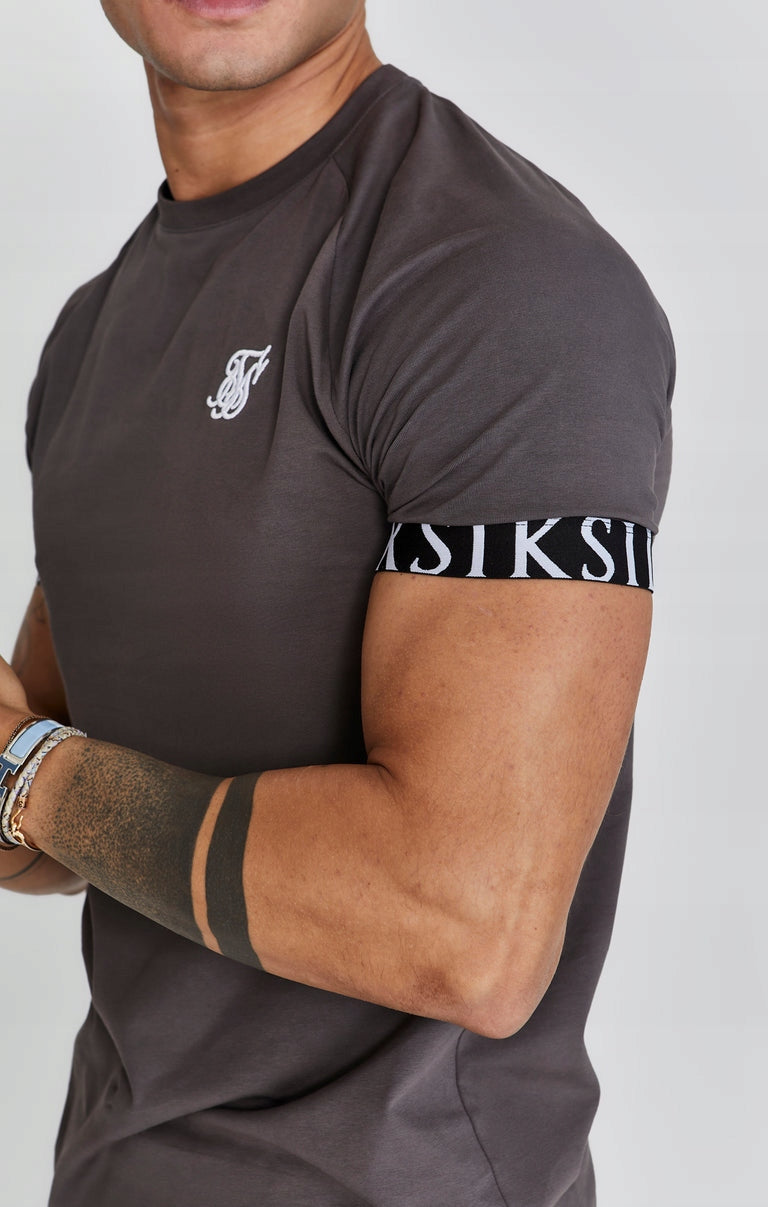 SIKSILK T-Shirt męski szary Tech T-Shirt SS-26774 rozmiar L