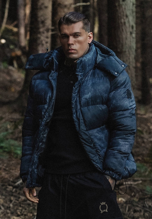 SIKSILK Kurtka zimowa męska szara SikSilk Puffer Jacket SS-27471 rozmiar S