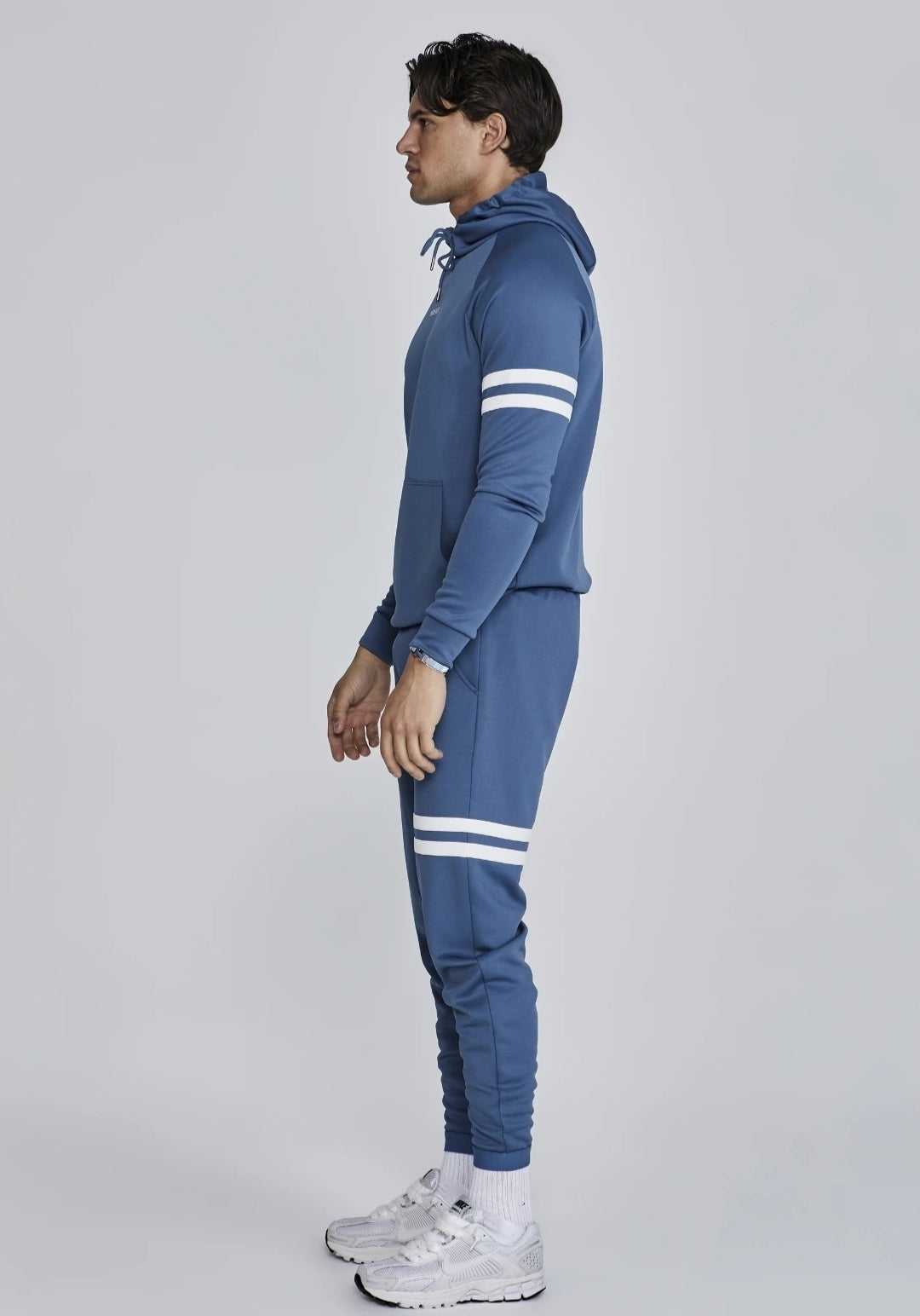 SIKSILK bluza z kapturem męska niebieska SS-26993 rozmiar S