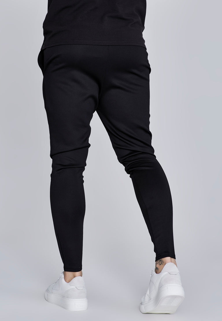 SIKSILK Spodnie czarne dresowe SS-28162 Essentials Poly Joggers rozmiar L