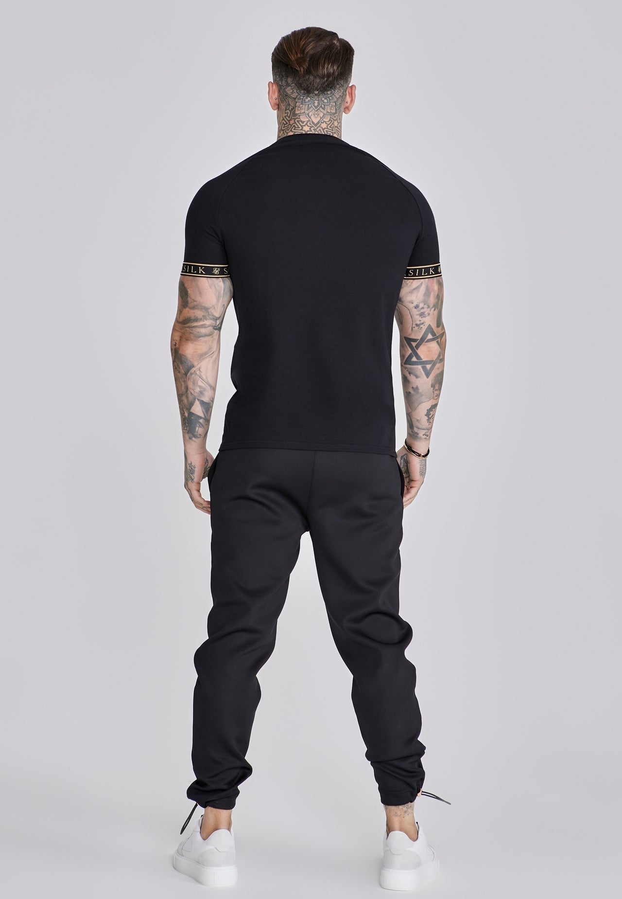 SIKSILK T-shirt męski czarny SS-27612 Tech T-shirt rozmiar M