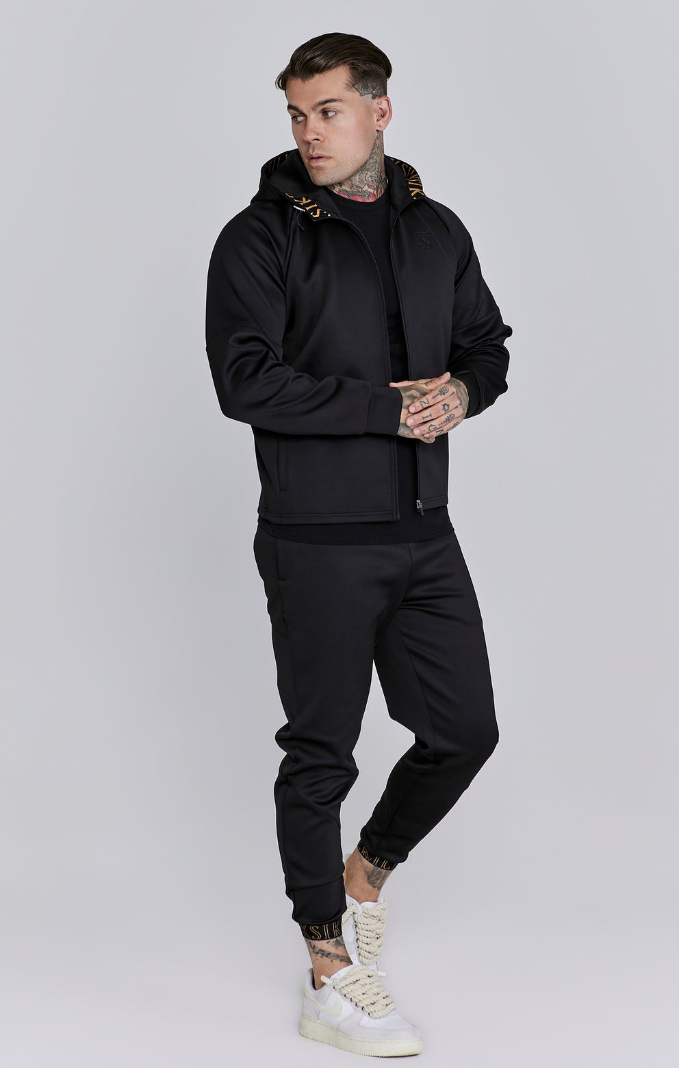 SIKSILK Bluza męska rozpinana SikSilk Full Zip Hoodie SS-26768 rozmiar S
