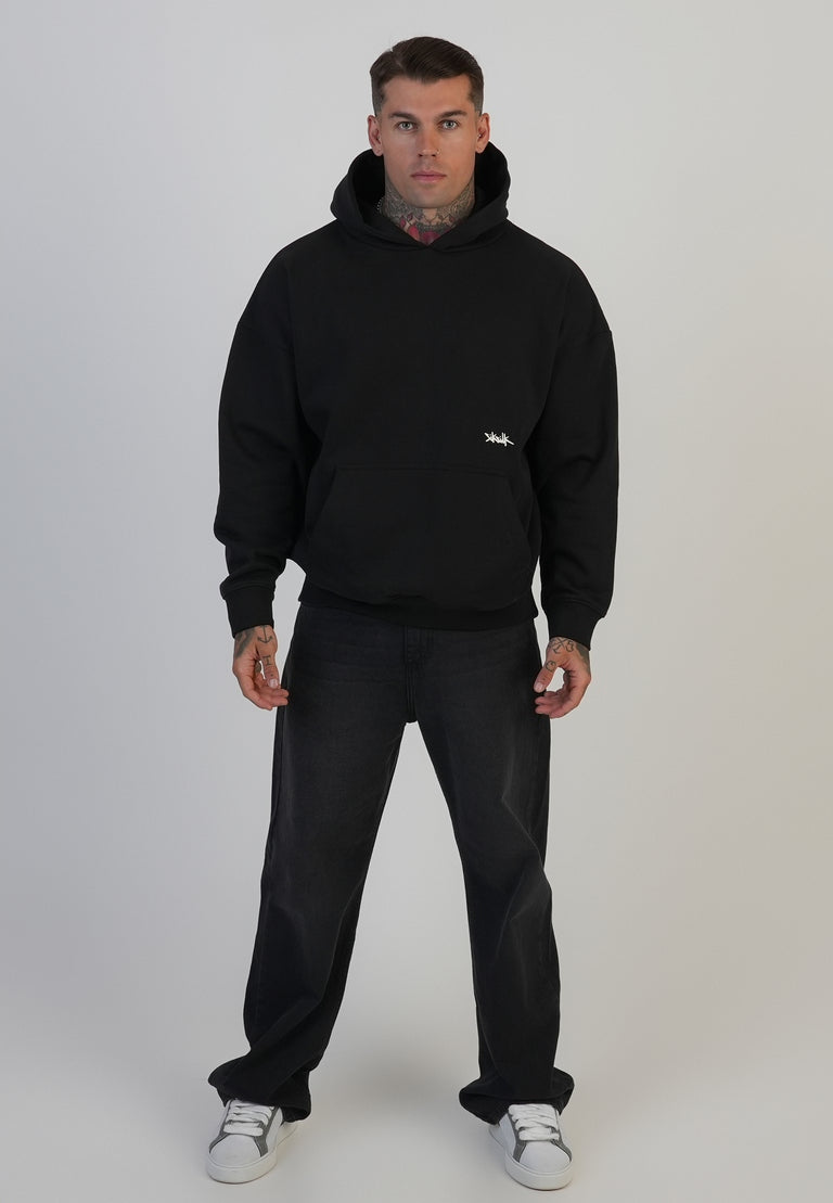 SIKSILK Graphic Hoodie SS-28757 Bluza z Kapturem Oversize czarna M