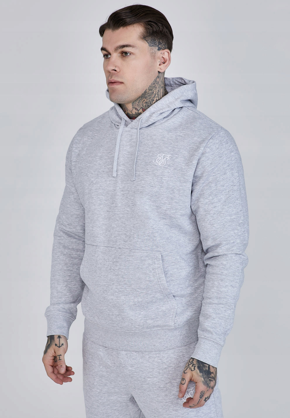 SIKSILK dresy męskie szare bawełniane ocieplane SS-28540 komplet rozm. XXL