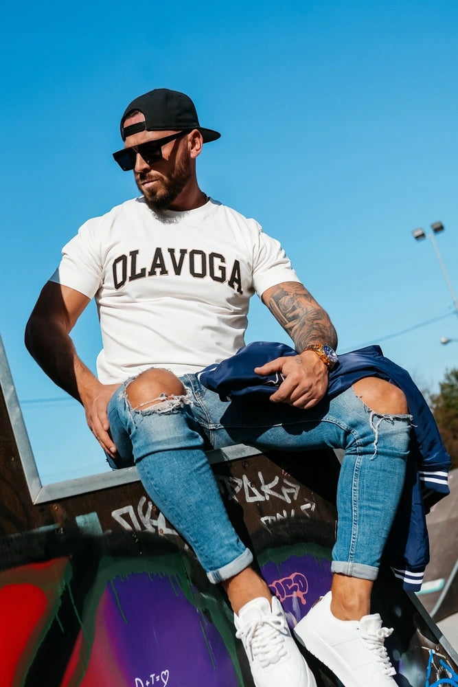 O LA VOGA T-SHIRT MĘSKI ROQA OLAVOGA BIAŁY ECRU XL