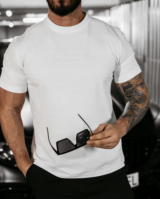OLAVOGA T-shirt męski basic biały O LA VOGA VALOR ECRU Rozmiar XL