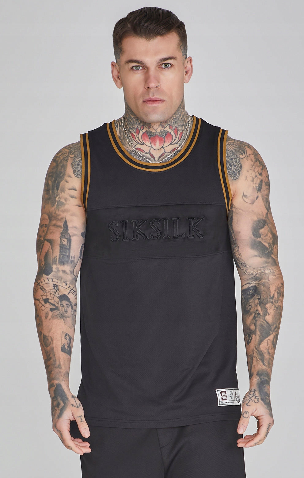 SIKSILK koszulka bez rękawów podkoszulka T-shirt SS-26057 rozmiar S