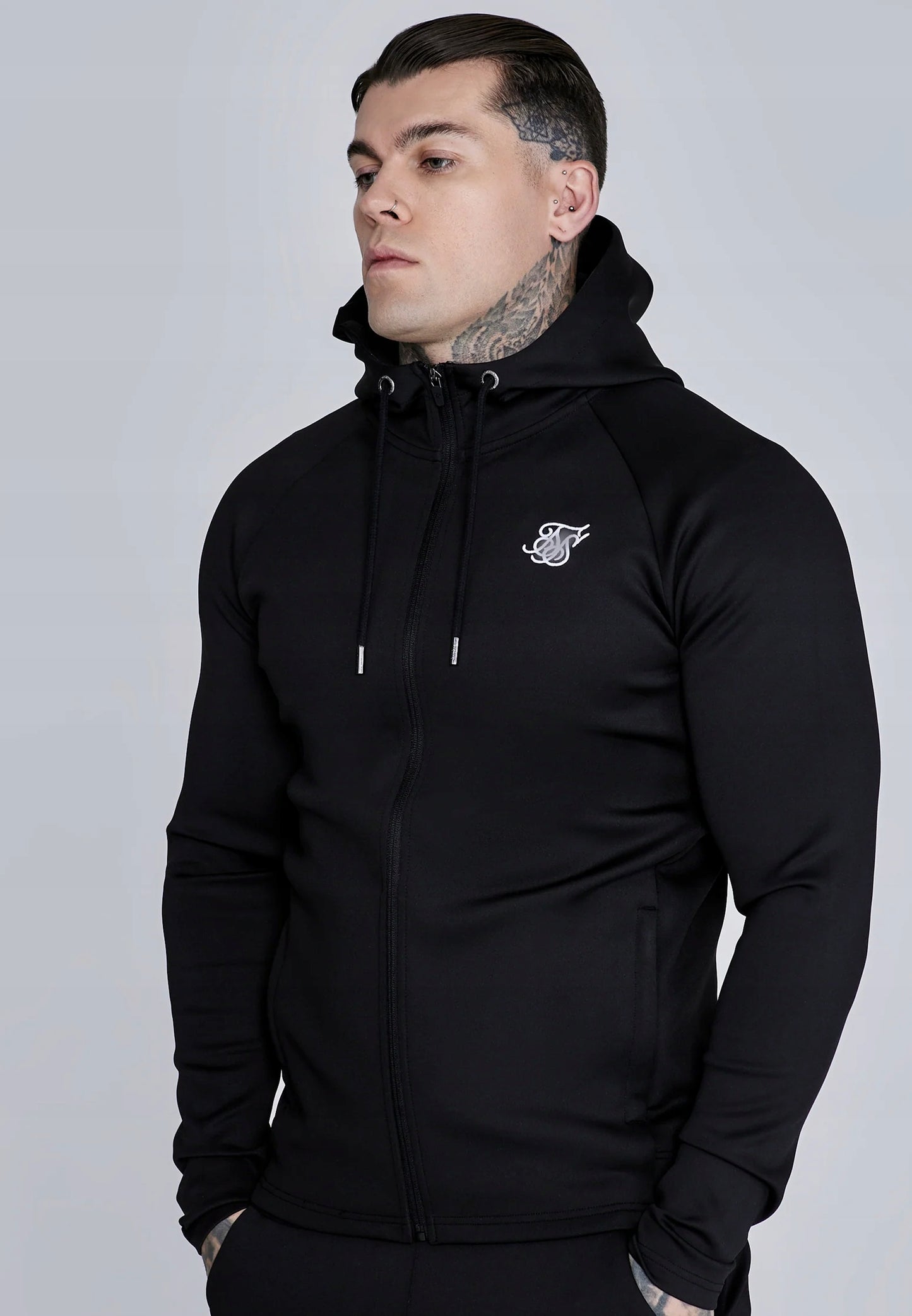 SIKSILK dresy męskie Hoodie and Joggers Set czarne SS-28158 rozmiar L