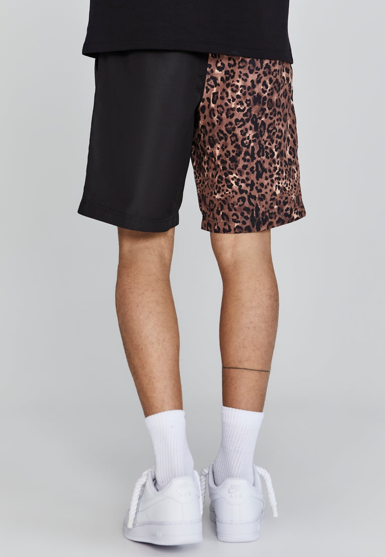 SIKSILK Spodenki krótkie męskie panterka SS-26667 Animal Print Shorts S