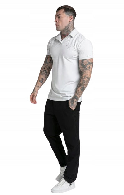 SIKSILK Koszulka Polo Szara SS-26126 Smart Revere Polo rozmiar L