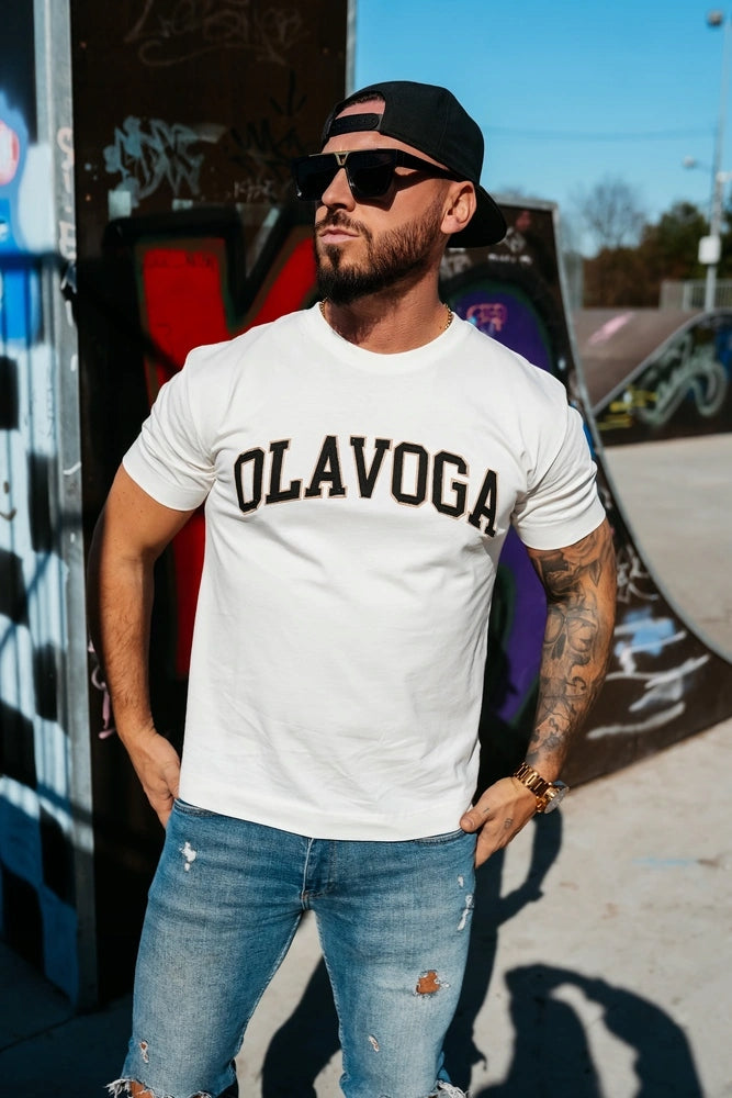 O LA VOGA T-SHIRT MĘSKI ROQA OLAVOGA BIAŁY ECRU XL