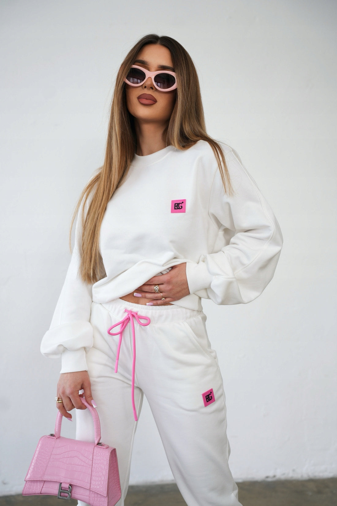 Dres damski BG Gelly ecru BIAŁY ROZMIAR S BRANDENBURG BLUZA SPODNIE