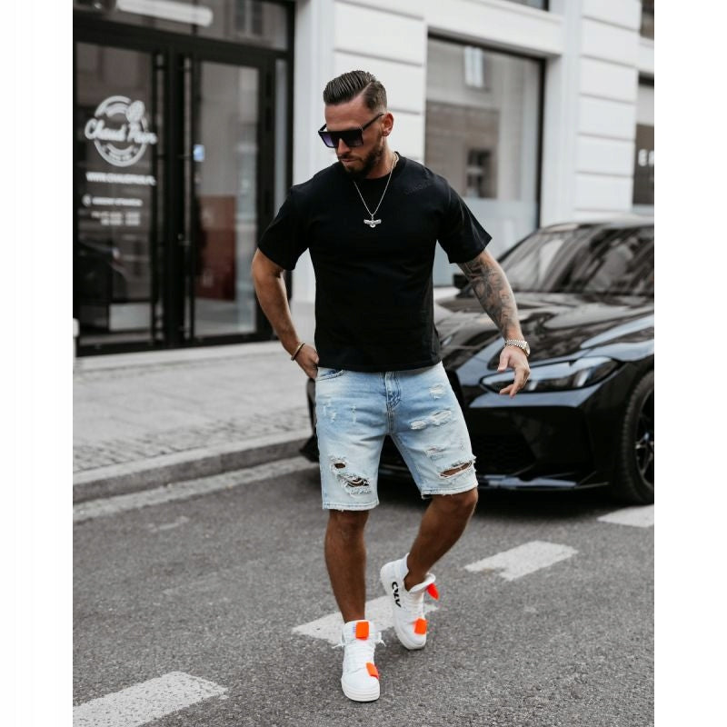 T-shirt męski OLAVOGA Men SHADOW LUXE - Czarny rozmiar M