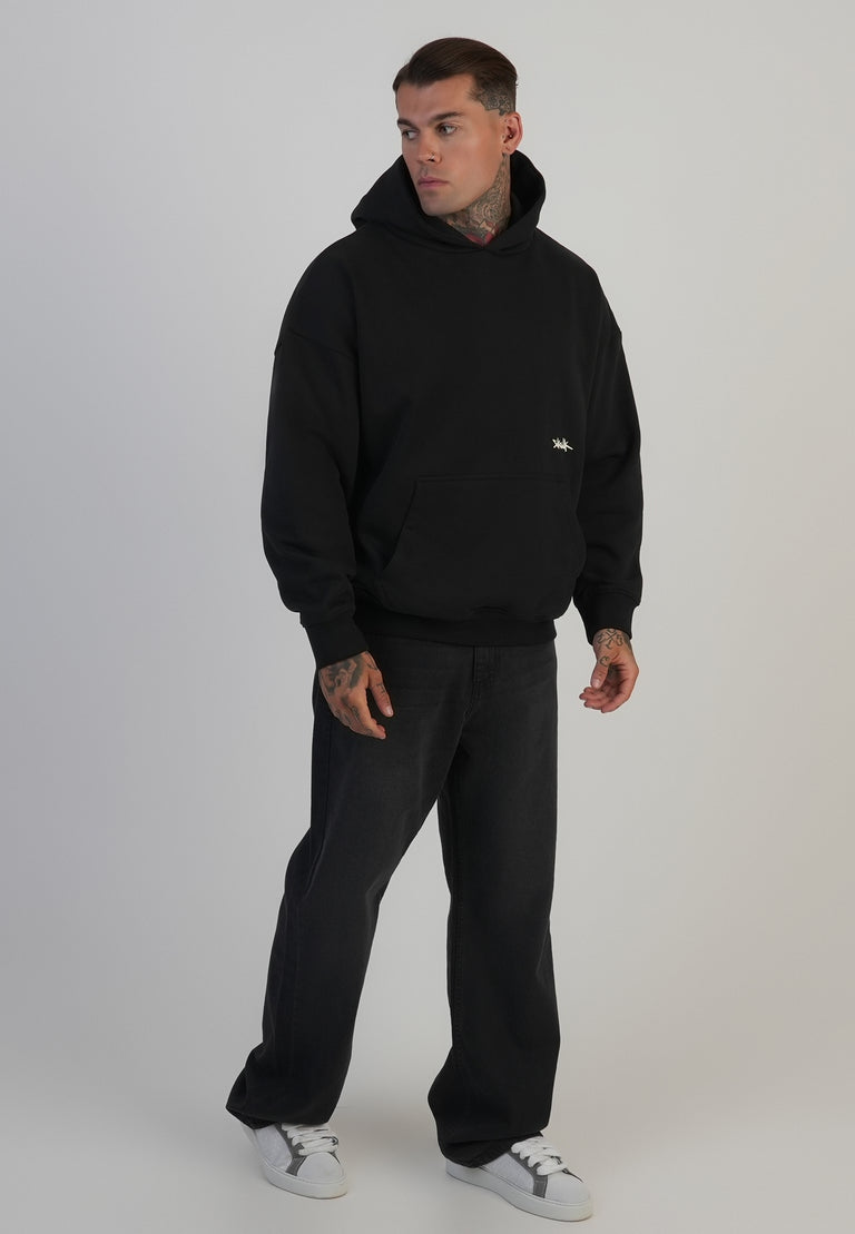 SIKSILK Graphic Hoodie SS-28757 Bluza z Kapturem Oversize czarna L