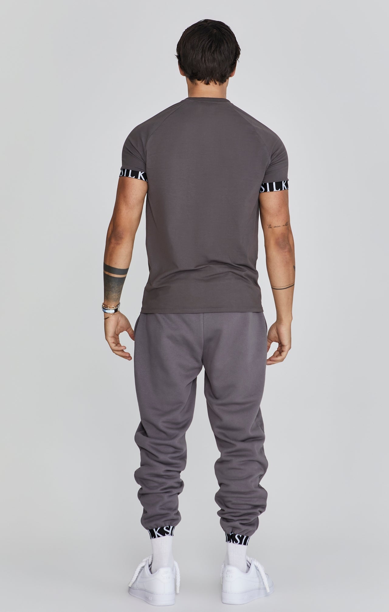 SIKSILK T-Shirt męski szary Tech T-Shirt SS-26774 rozmiar S