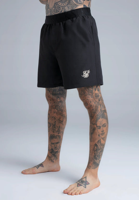 SIKSILK Szorty kąpielówki krótkie spodenki czarne SS-27336 do pływania XXL