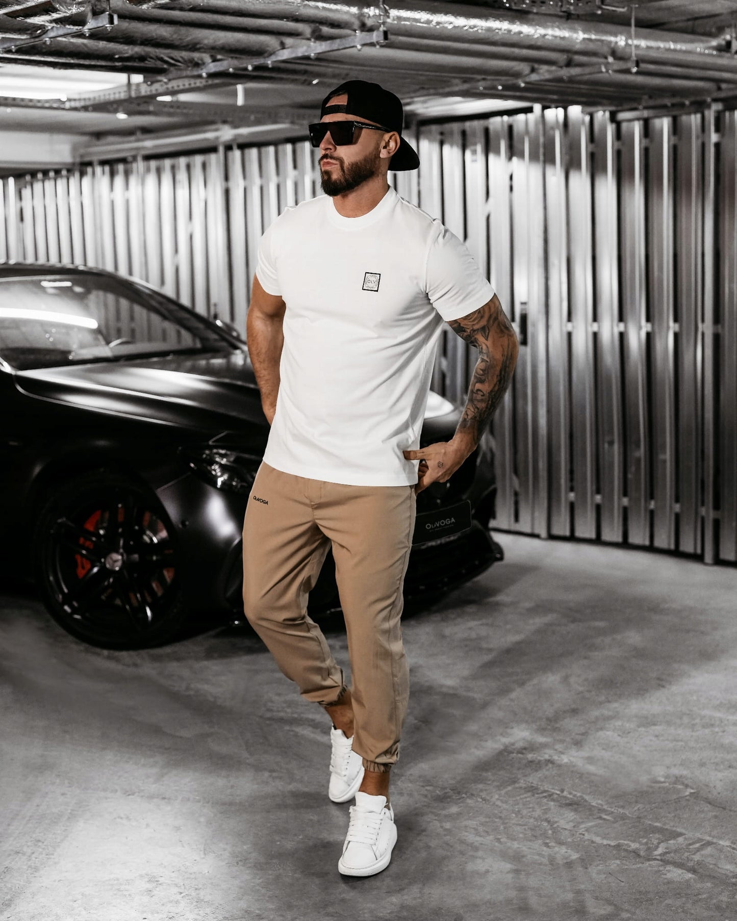 OLAVOGA T-shirt męski biały O LA VOGA Men STONE ECRU Rozmiar M