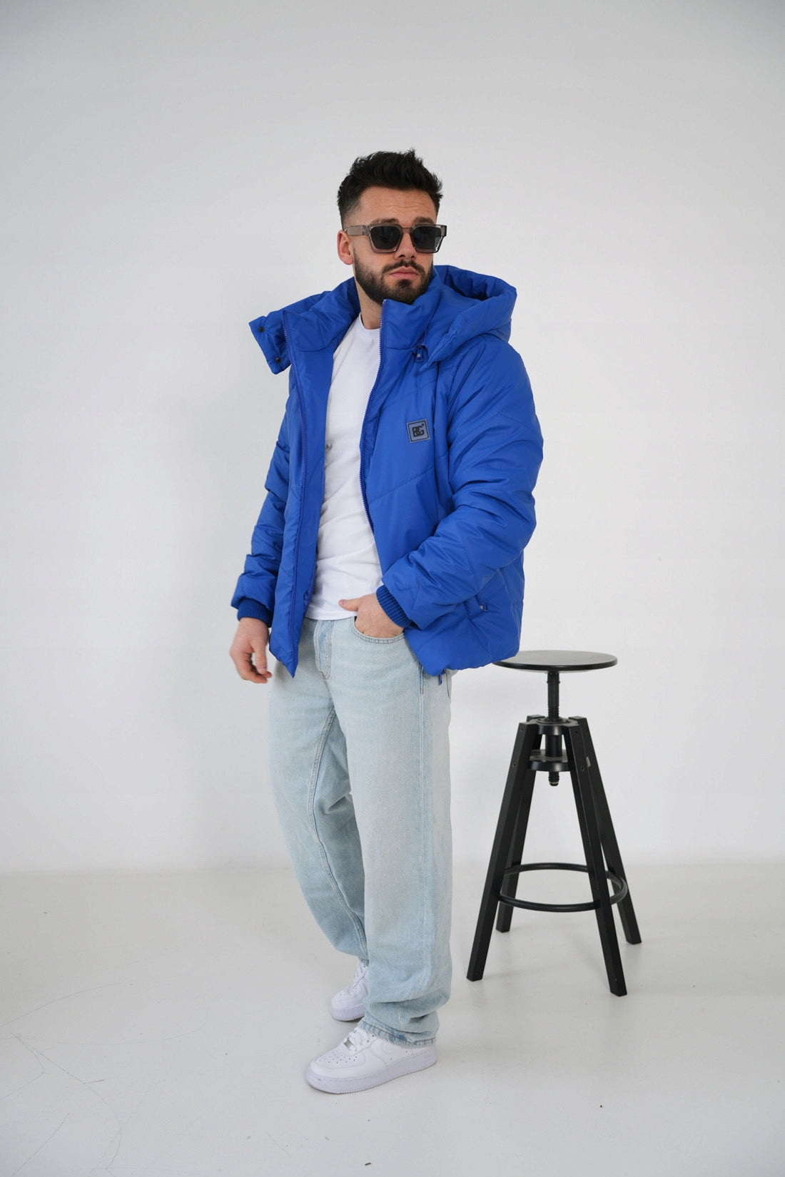 BRANDENBURG COUTURE Kurtka męska zimowa BG Winter niebieska chaber rozm. L