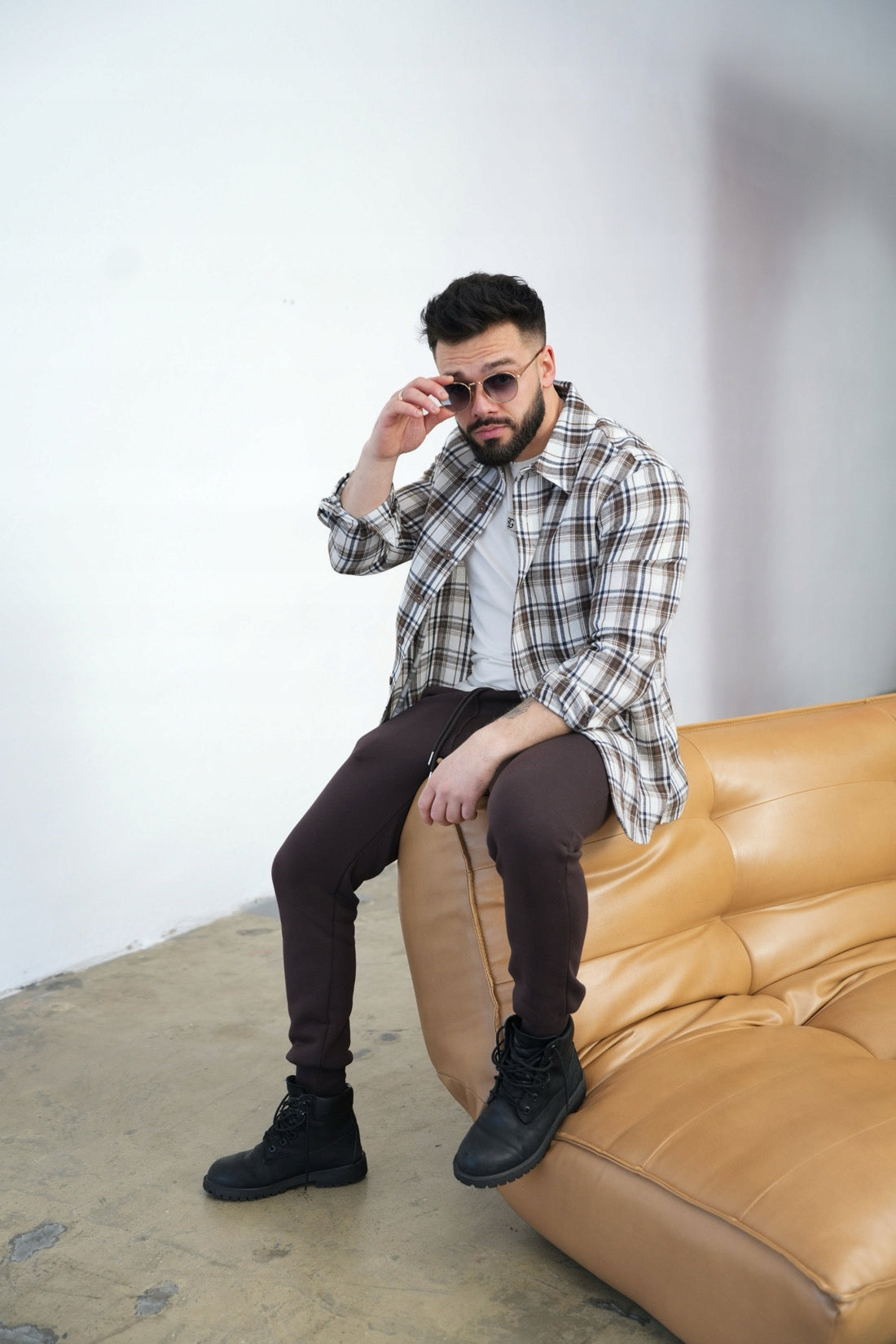 BRANDENBURG COUTURE KOSZULA MĘSKA BG PATTERN | KREM rozmiar M