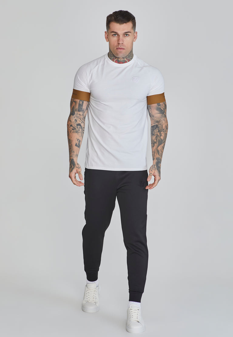 SIKSILK T-shirt męski biały SS-26572 koszulka Tech T-shirt rozmiar XL