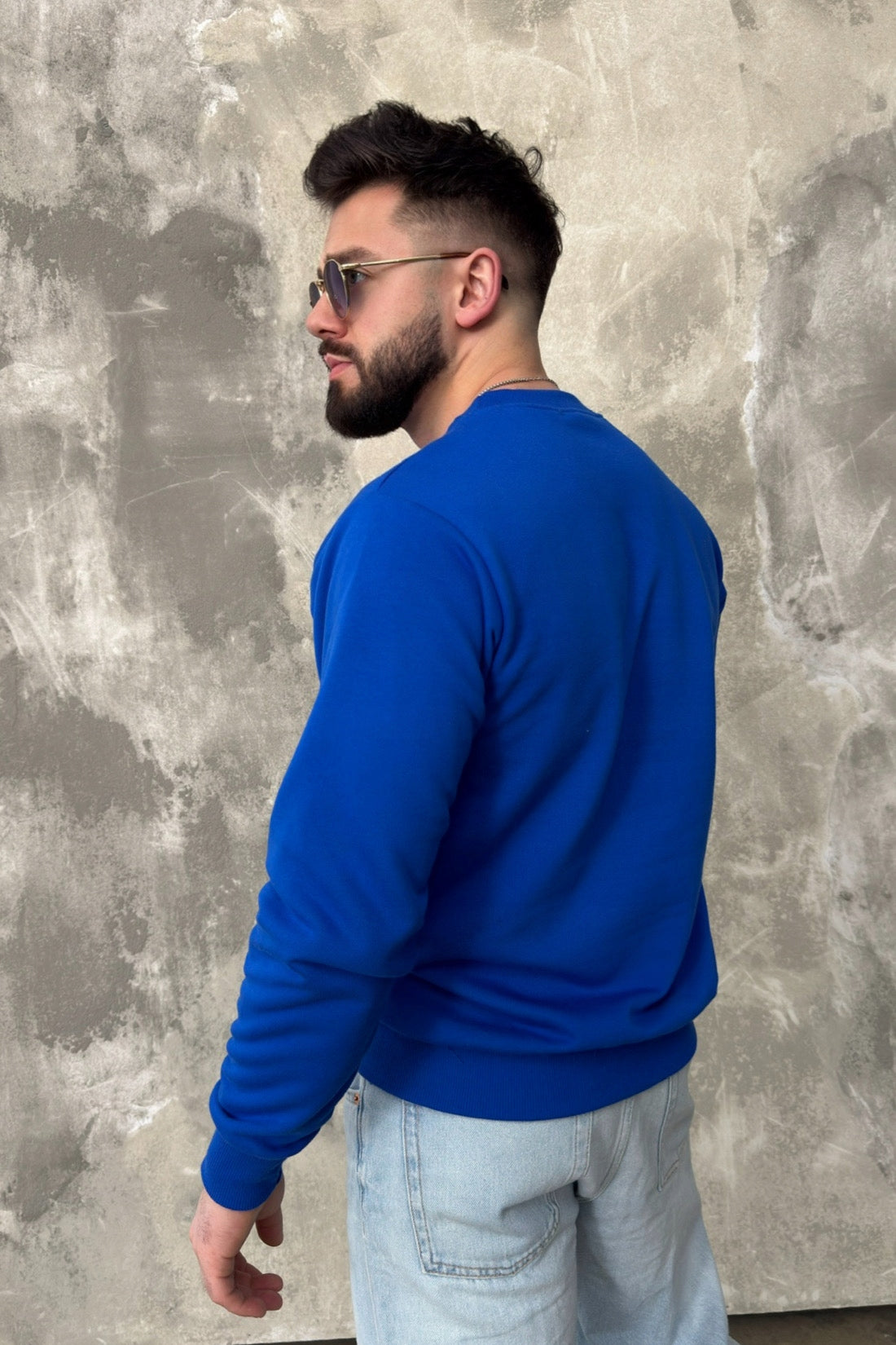 BRANDENBURG COUTURE BLUZA MĘSKA bawełna BG EARLY NIEBIESKA CHABER rozmiar M