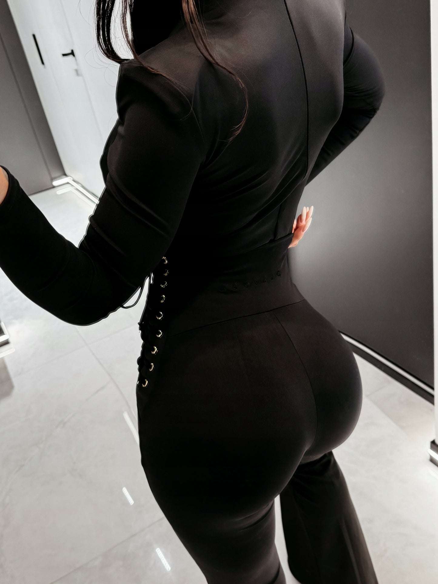 LEGGINSY DAMSKIE VEYA OLAVOGA CZARNY ROZMIAR XS dzwony