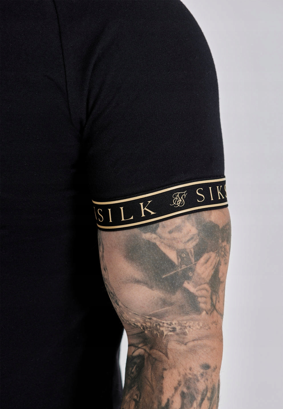 SIKSILK T-shirt męski czarny SS-27612 Tech T-shirt rozmiar M