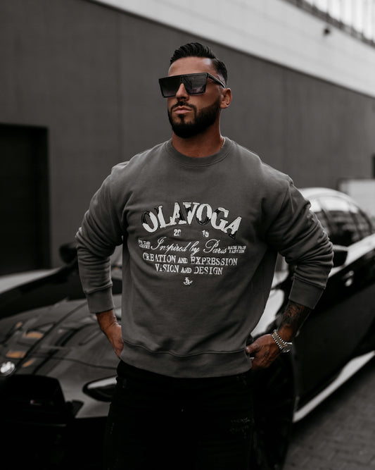OLAVOGA BLUZA MĘSKA VIROUS O LA VOGA GRAFITOWA rozmiar M