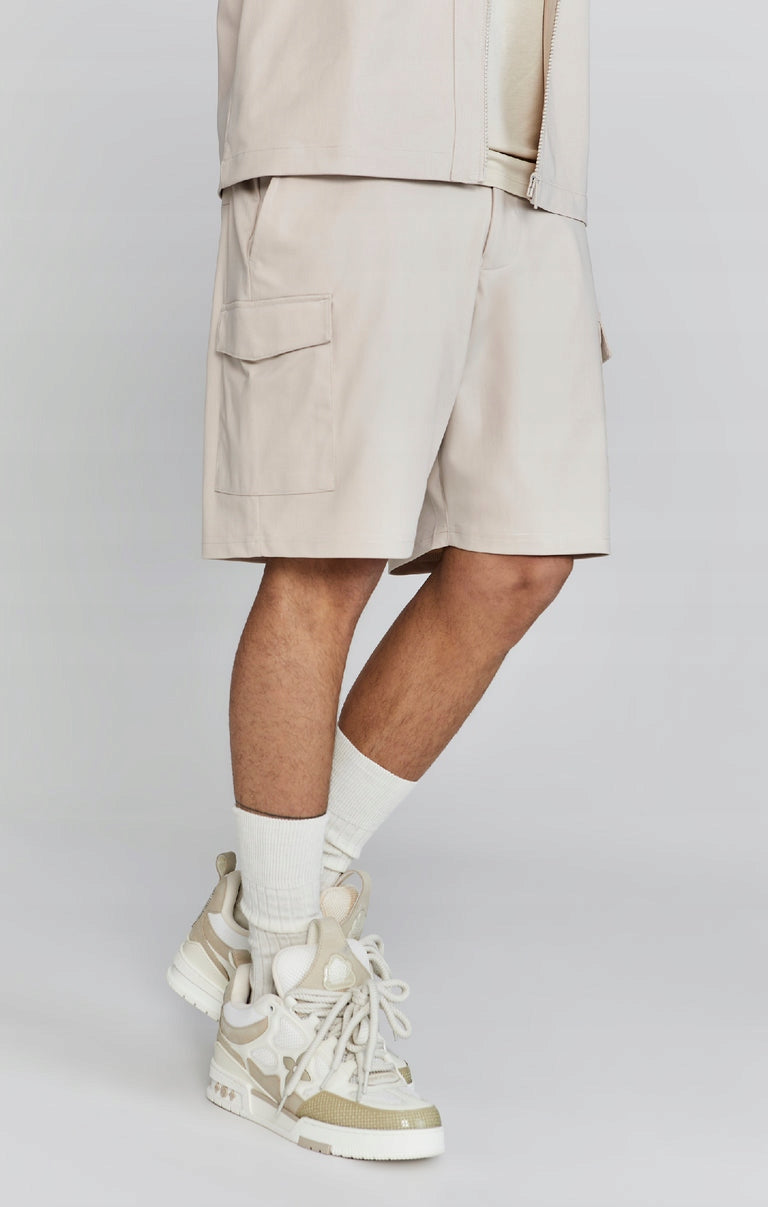 SIKSILK Spodenki męskie beżowe Cargo Shorts BEŻ SS-26480 rozmiar XL / 36