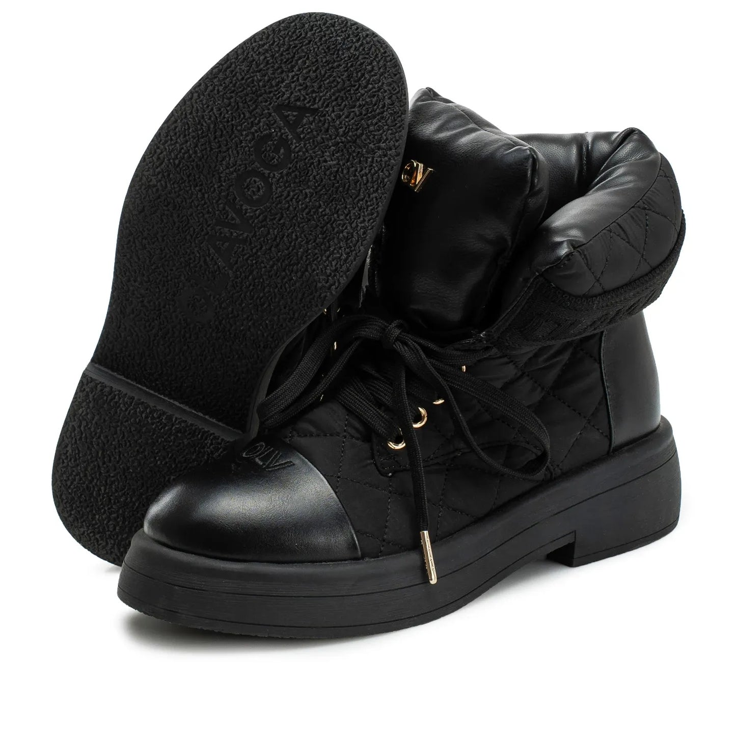 Buty damskie z miękką cholewką OLAVOGA BADDIE - Czarny (Rozmiar: 38)