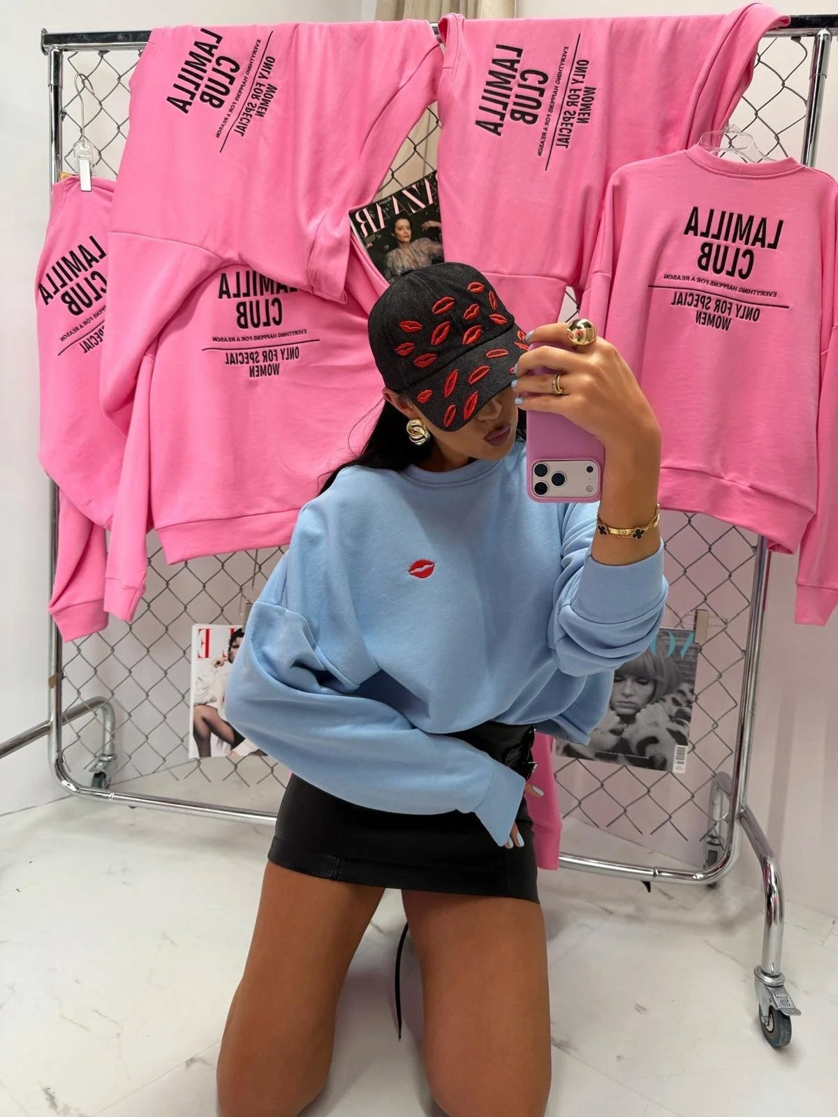 BLUZA KISS USTA LA MILLA PREMIUM NIEBIESKA ROZM UNIWERSALNY LAMILLA