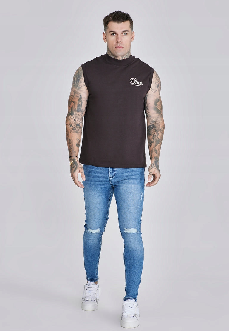 SIKSILK koszulka bez rękawów podkoszulka T-shirt SS-27159 rozmiar L
