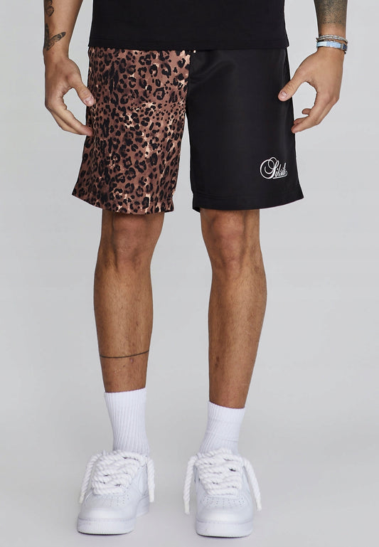 SIKSILK Spodenki krótkie męskie panterka SS-26667 Animal Print Shorts S
