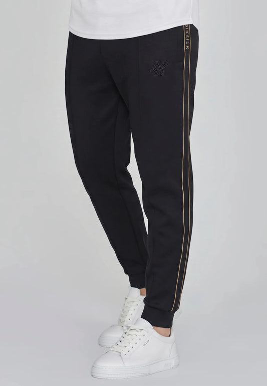 SIKSILK Spodnie Dresowe Męskie czarne Tapered Joggers SS-28222 rozmiar S