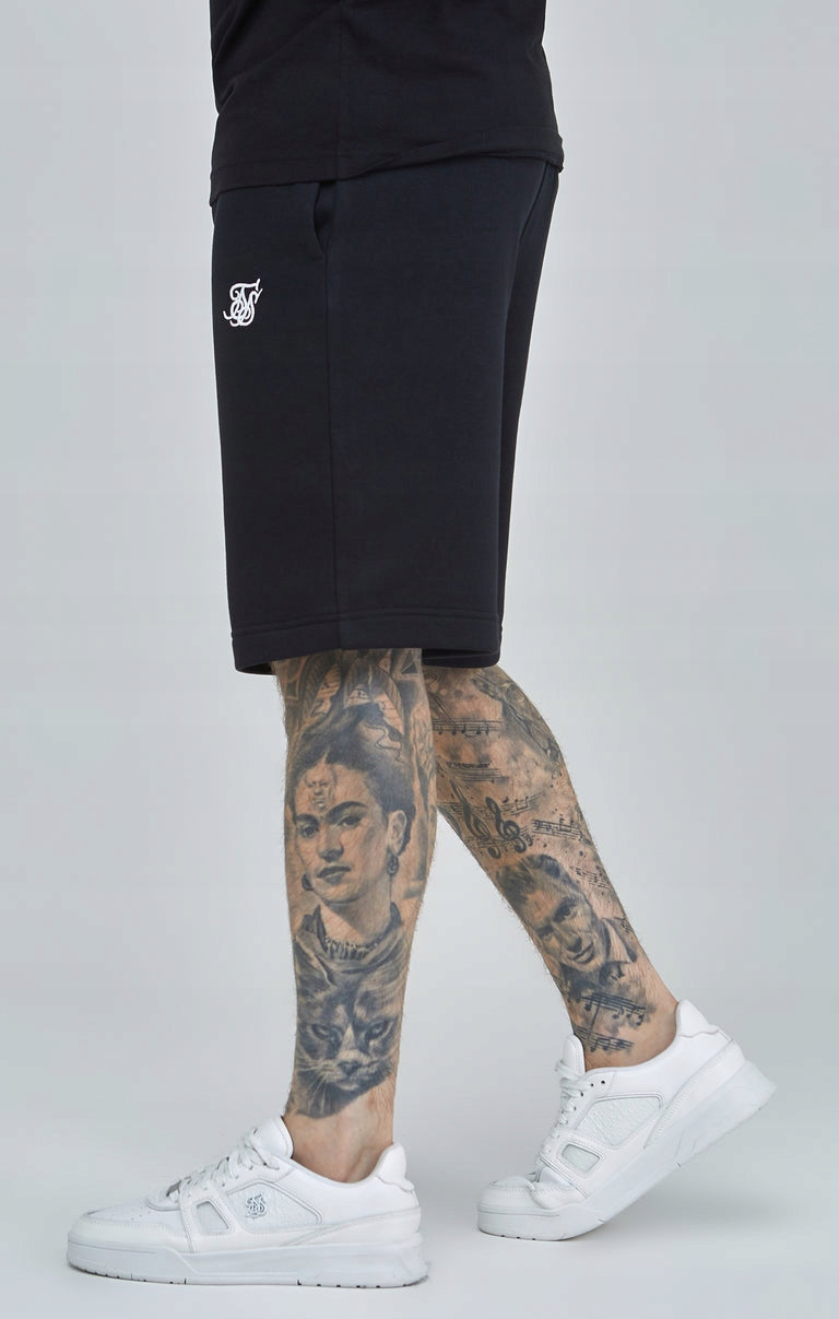 SIKSILK krótkie spodenki męskie czarne SS-24867 rozmiar XXL