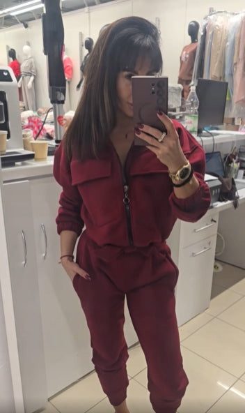 DRES DAMSKI ROZPINANY MY RED LIPS KOMPLET ROZMIAR UNIWERSALNY BORDOWY