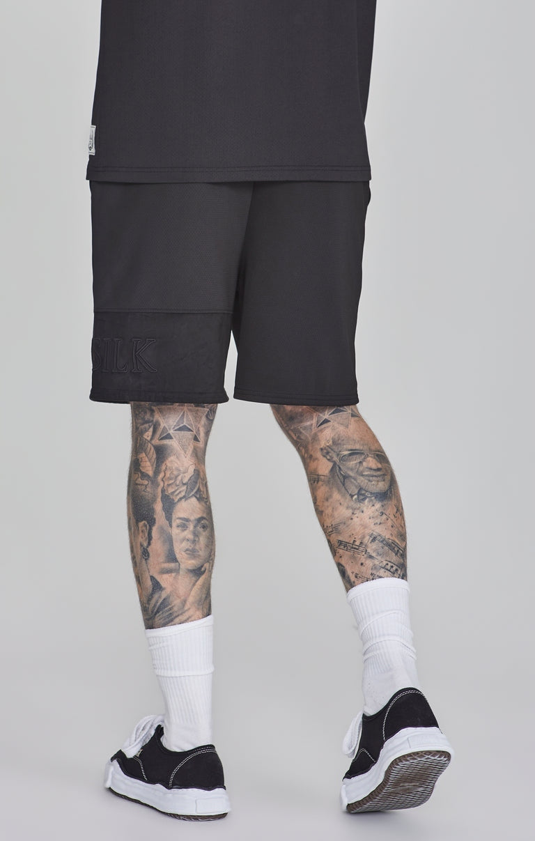 SIKSILK krótkie spodenki męskie czarne Dynamic Shorts SS-26058 rozmiar S