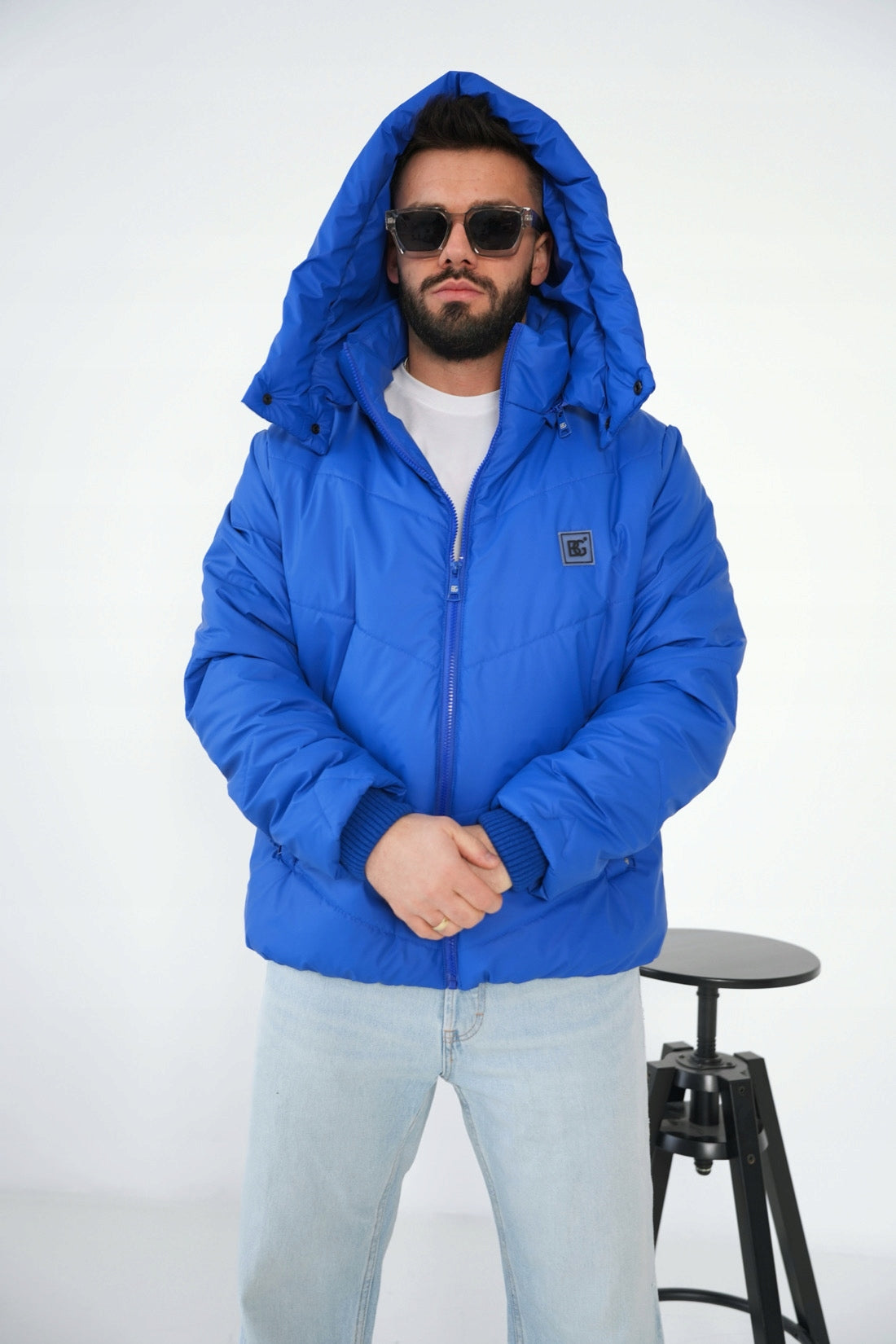 BRANDENBURG COUTURE Kurtka męska zimowa BG Winter niebieska chaber rozm. M