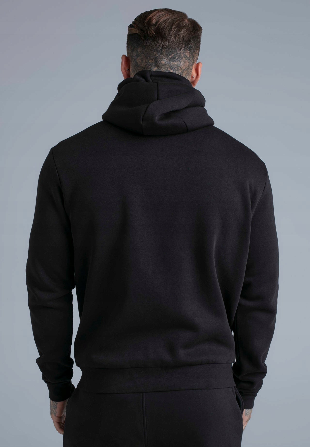 SIKSILK Bluza z Kapturem Rozpinana Essentials Zip Hoodie SS-28338 czarna M