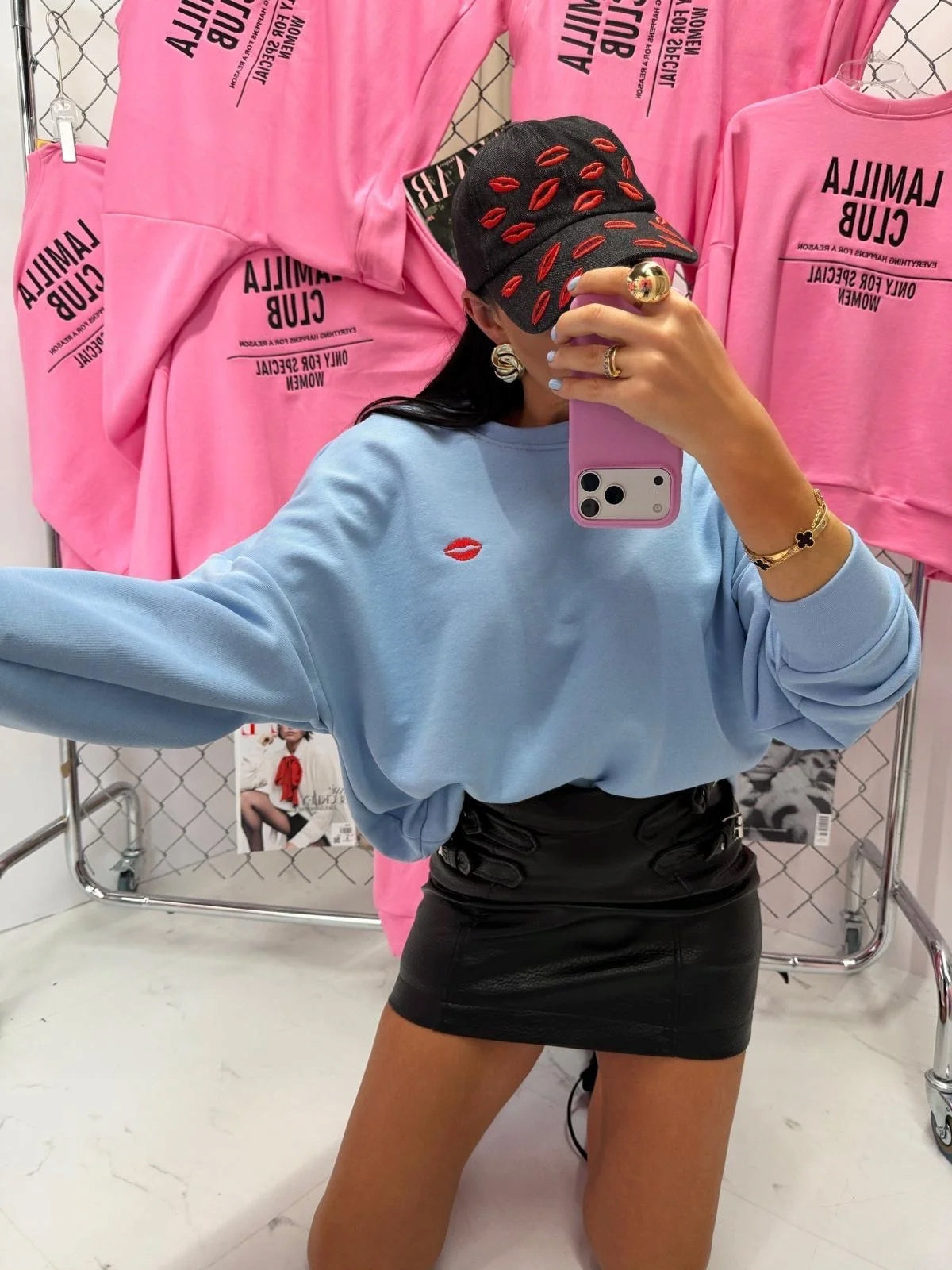 BLUZA KISS USTA LA MILLA PREMIUM NIEBIESKA ROZM UNIWERSALNY LAMILLA