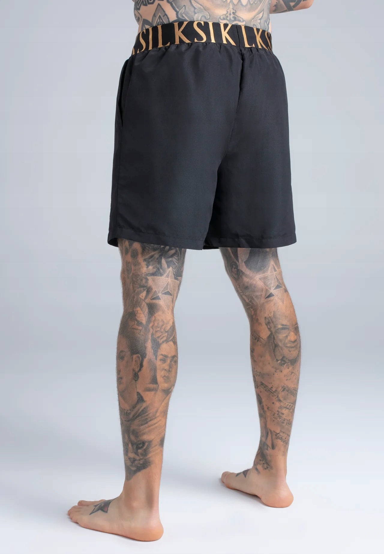 SIKSILK Szorty kąpielówki krótkie spodenki czarne SS-25006 do pływania XL